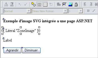 Figure 2 - Le composant Literal qui contiendra le SVG